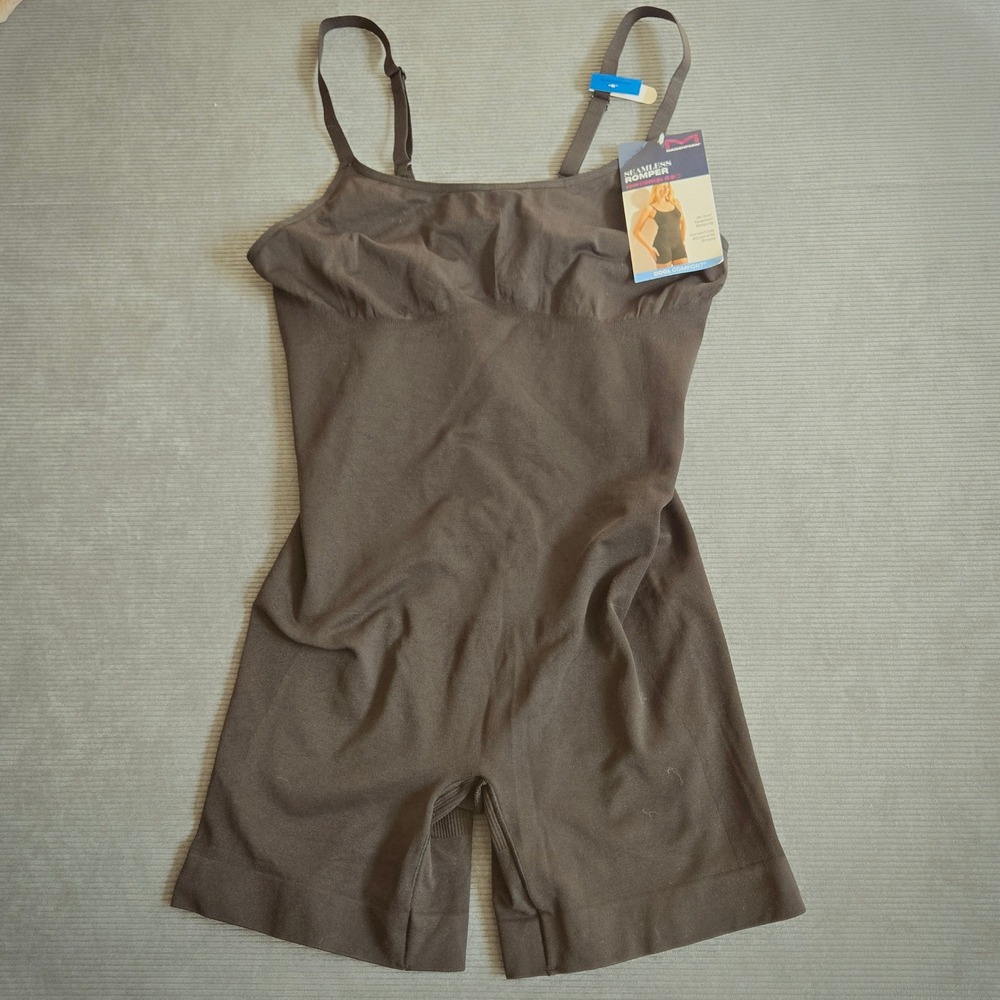 Maidenform Seamless Romper Women XL Black NWT Firm Control DMS834 Shapewear